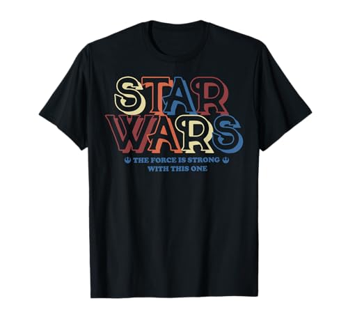 T-shirt Star Wars logo coloré en coton pour fan de la saga