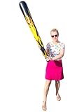 54" Jumbo Fire Flame Inflatable Baseball Bat (1 Pack) Inflate Toy Perfect Party Favor Playground Fun Sport