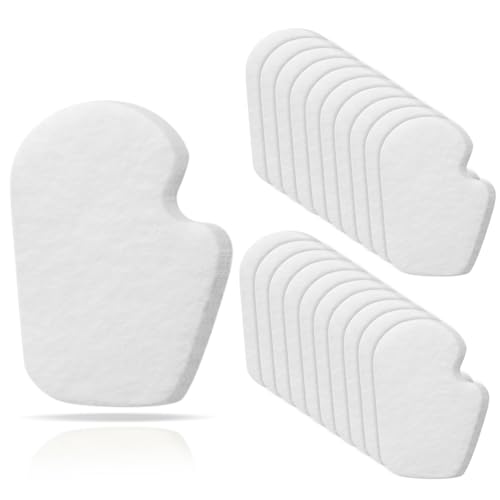 Image of Cutecrop 20 Pcs Sesamoiditis Pads, 1 /4 inch Thick Dancers Pads for Ball of Feet Pain Thick Adhesive Skived Felt Callus Sesamoiditis Relief Forefoot Cushion Pad Ball of Feet Pain(White,Right)