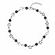 Dishowme Perle Stern Choker Halskette Boho Faux Perle Perlen Kragen Halskette Kette Schmuck für Damen Frauen (Schwarz)