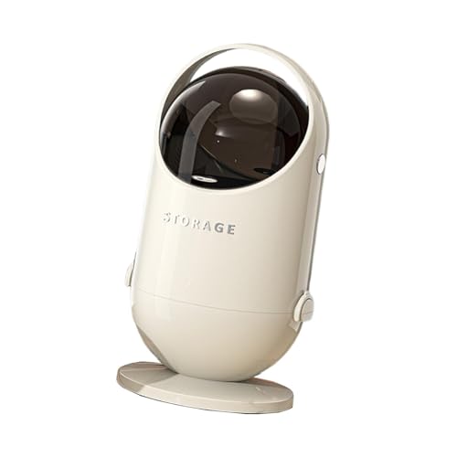 rockible Cestino per rifiuti, pattumiera di Grande capacità con Maniglia, bidone della Spazzatura con Coperchio a ribalta per casa, Hotel, Cucina, Bagno, Bianco