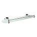 MODONA 6291-A-N 20-Inch Frosted Glass Shelf with Rail Satin Nickel Viola Series