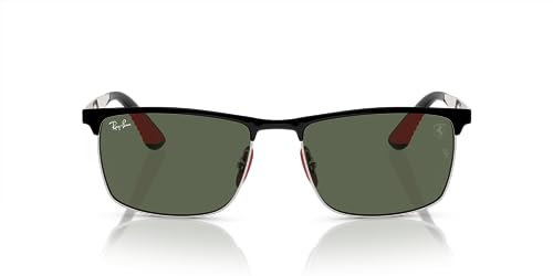 Ray-Ban Unisex Sunglasses Silver Frame, Blue Lenses, 57MM