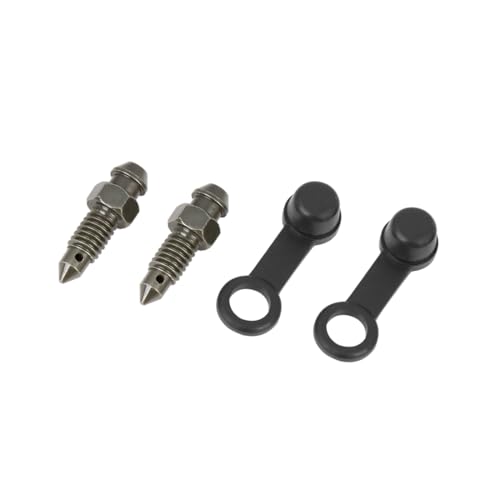 ACROPIX 2Pcs M6x1mm Banjo Bolt Bleeder Screw with Cap for Motorcycle Brake Master Cylinder Car Parts
