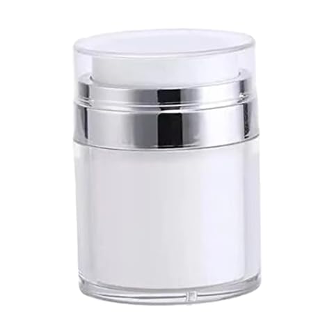 Moisturiser Container Airless Pump Bottle Airless Pump Jar Empty Refillable Travel Cream Bottle Portable Cosmetic Container 50ml Cover