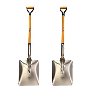 Ashman Snow Shovel with Large Scoop and Heavy Duty Handle (2 Pack)