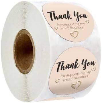 STP Home 1000 unidades Calcomanías de agradecimiento de 1 pulgada calcomanías de agradecimiento para pequeñas empresas sellos envolventes para