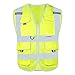 HYCOPROT Chalecos de Seguridad Chaleco Reflectante Alta Visibilidad Seguridad Chaleco Workwear Chaqueta Zip Band Brace Bolsillo para Móvil Chalecos de Trabajo Reflectantes Normas EN ISO 20471