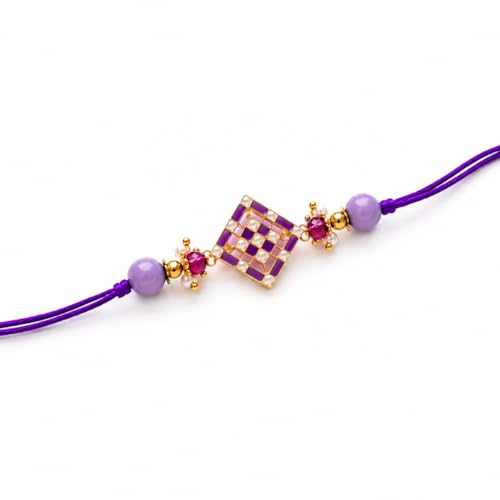 Image of JAIPUR ACE Elegant Blue inchBRO inch Designer Rakhi Gift Set with Greeting Card and Roli Chawal Pouch, Premium Brother Rakhi, Festive Raksha Bandhan Gift for Brother, Traditional (nr3)