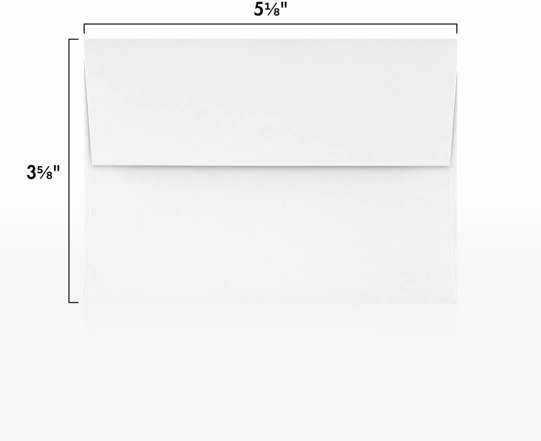 LUXPaper 4Bar A1 Invitation Envelopes | 3 5/8" x 5 1/8" | Bright White | 24lb. Text | 2,400 Qty