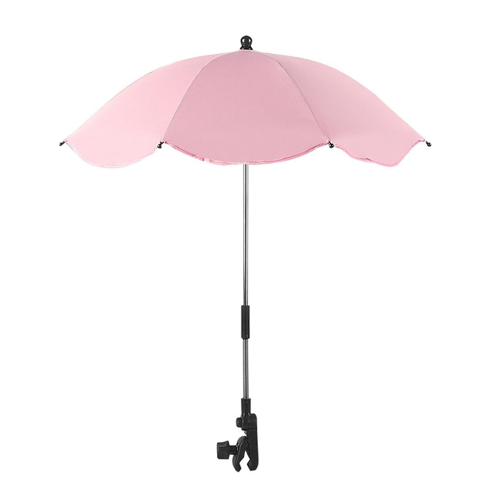 Parasol with Clip on Fixing Device - 360ยฐ UV Protection Baby Pram Umbrella
