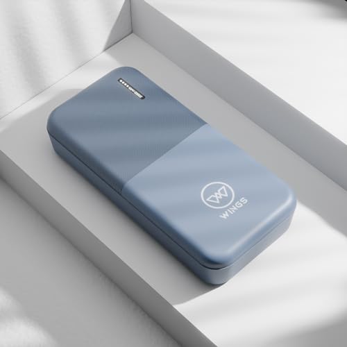 Image of Wings Power Bolt 20000mAh, 12W Powerbank Fast Charging, Dual Output Powerbank with LED Indicator Display, Li-Polymer, Multi- Protection Powerbank for iPhone, Android & Other Devices, Made in India