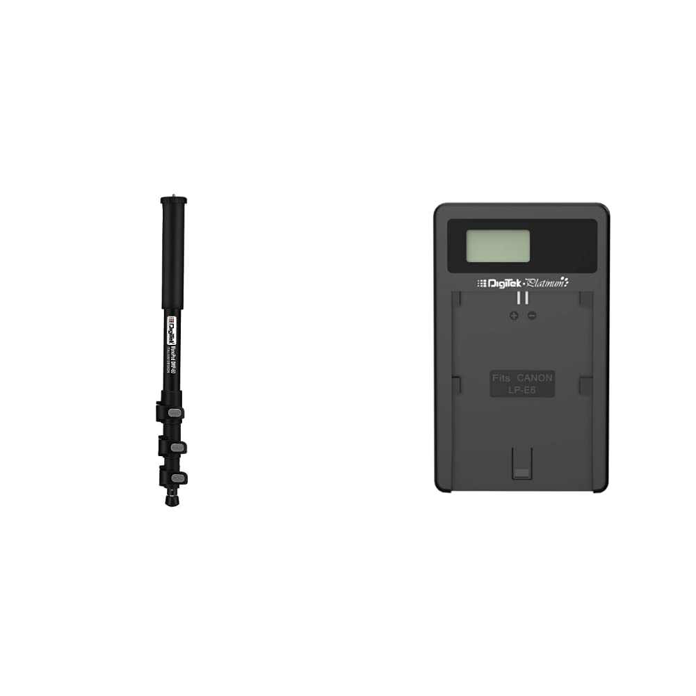 Buy DIGITEK® (DMP 60N) Professional Monopod with 4 Extendable Sections & DPUC 012S LPE6 Battery