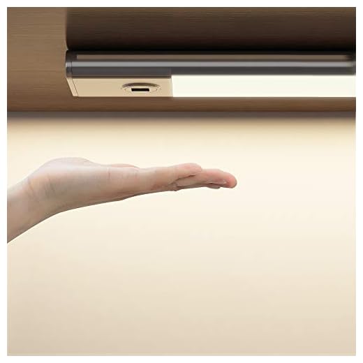 SOAIY 30cm Luz bajo mueble cocina con sensor movimiento de la mano, Iluminacion ajustable led cocina bajo mueble, luz cocina bajo armario con modos 3 Colores para Armario, Cocina