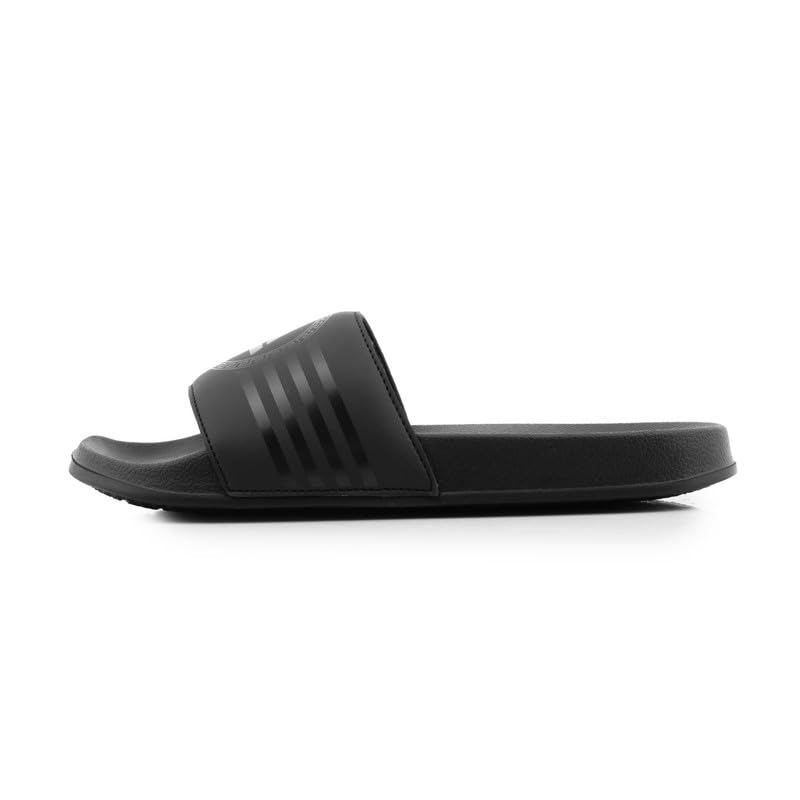 Image of ARVAN Mens Striped Logo EVA Sliders | Lightweight Slip-On Slippers with Cushioned Sole | Casual Open-Toe Slides