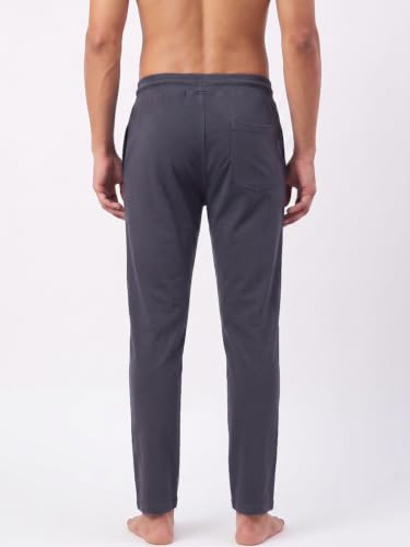 Image of Men's Regular Fit PC Denim-Look Track Pants| Lightweight & Breathable Cotton Fabric| Perfect for Casual Outings, Lounge & Night Wear (PC-Denim)