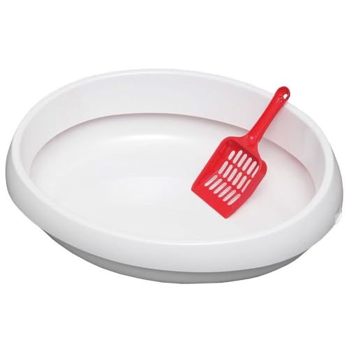 Iris Ohyama Cat Toilet with Scoop, White