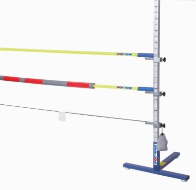 Sport-Thieme Sprungschnur Standard | Geflochtene Leine mit Gewichtsbeutel aus Veloursleder | Für Training u. Verein | Weiß | Gummizugaufhängung, platzsparende Lagerung