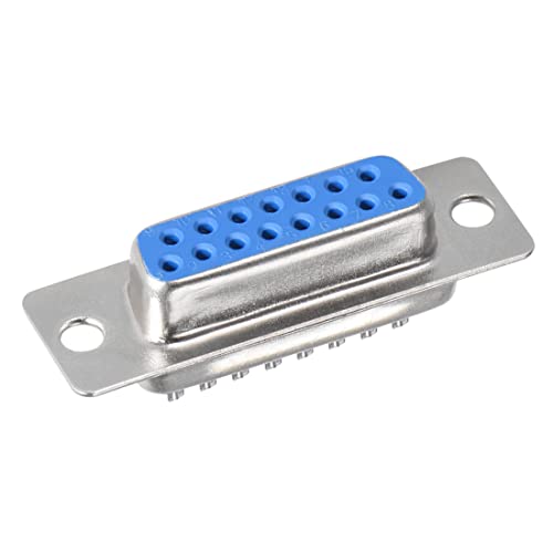 uxcell Conector D-sub DB15 Hembra 15 Pines Azul Pack 10 miniatura 4