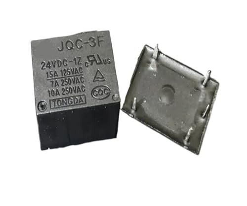 Relé JQC-3F 24VDC-1Z de 5 pines para control de circuitos de automatización paso a paso