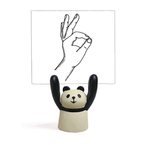 Porte-mémo panda mignon support carte photo pince note décorative de bureau