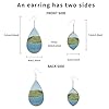 Wooden earrings for women African wood hoop Ethnic Style dangle earrings Fashion Jewellery Gift Supplies Green Mountain Blue Lake Scenery aretes de madera para mujer #3