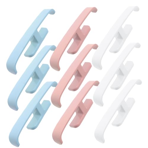 HOUDERCO 9pcs Wall Mounted Bathroom Slipper Rack Space Saving Shoe Storage Holder Easy Installation No Drilling Required for Use
