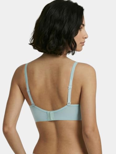 Image of Enamor Bamboo Cotton IB25, Women's Lace Plunge Bra - 3X Softer, 4X More Absorbent, Antimicrobial, Padded, Wirefree, High Coverage