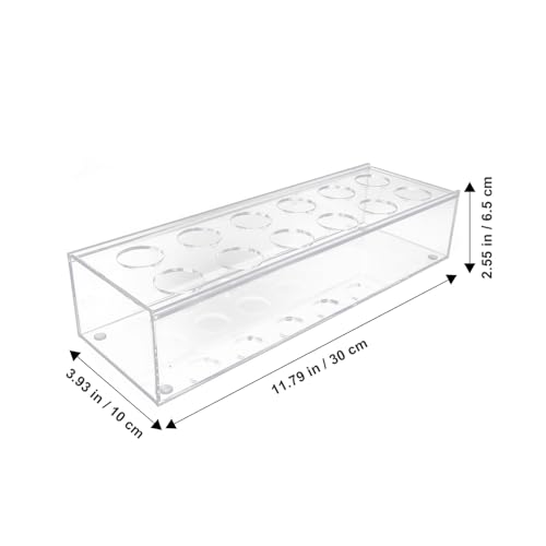 Florero de diseño acrílico de lujo transparente rectangular de 12 aberturas 3
