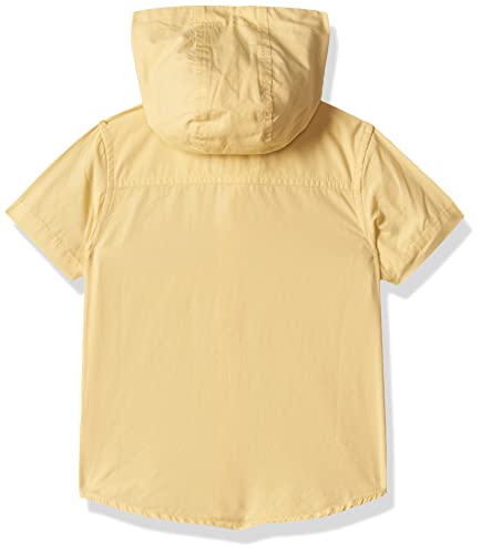 Image of Amazon Brand - Symbol Boys 100% Cotton Hooded Casual Shirt | Half Sleeves | Regular Fit | Age 2-7 Years