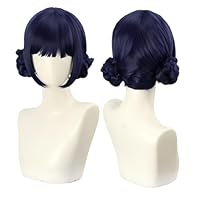PORSMEER Demon Hunters Costume Cosplay Zoey Wigs Anime Long Straight Hair Accessory for Women (Black Purple - Zoey)