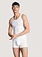 CALIDA Pure & Style Unterhemd Herren, atmungsaktiv, schnelltrocknend und geruchshemmend, mit maskulinem Nadelzug