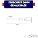 Aqbau® Erdbohrer für akkuschrauber 450mm, erdlochbohrer, gartenbohrer, pflanzbohrer, Pfahlbohrer, erdbohrer für bohrmaschine, Grabungswerkzeug zum Pflanzen (Durchmesser Ø50 mm)