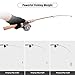 hejhncii 1 Set Fishing Rod with Reel Short Portable Winter Outdoor Ice Rods and Reels