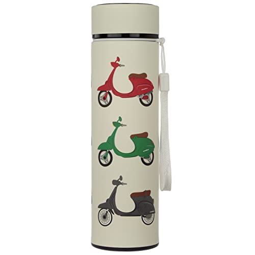 Puckator Scooter Stainless Steel Insulated Bottle with Digital Thermometer, Blue, 500 ml - Image 2