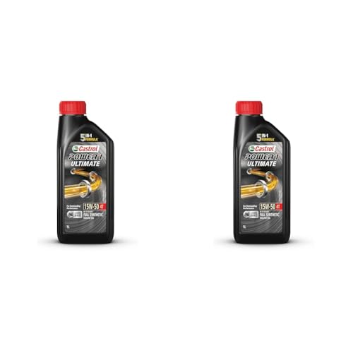 Image of Castrol POWER1 ULTIMATE 15W-50 4T Full Synthetic Engine Oil for Bikes 1L (Pack of 2)