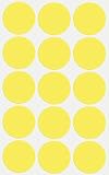 Royal Green Dot Stickers 1.25 inch Round Price Labels 30mm in Pastel Yellow - 75 Pack