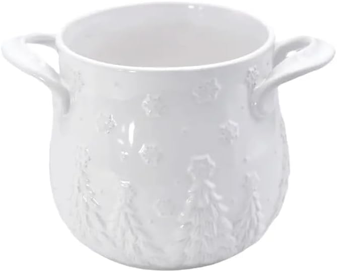 Temp-tations Stoneware Xl Utensil Crock- Store, Serve, Decor (Coastal)