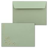 75x Weihnachts-Briefumschläge - DIN C6 - mit Gold-Metallic geprägtem...