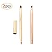 Produktbild Doppelte Lippenbürste und Einzelne Eyeliner-Bürste,Einziehbar Lippenpinsel Lip Liner Konturpinsel, Lidschatten Pinsel,Beauty Make-up Pinsel(2 Stück, Gold)