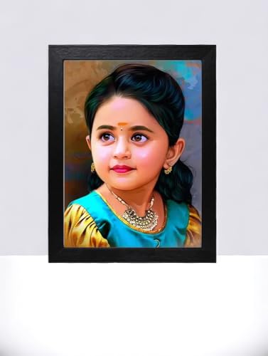 Image of Jadoun Customised and Personalised Oil Painting Frames for Wall Display Frame MDF Good Look Well Home Decor|Festival Birthday Gift|Anniversary Gift|Wall Decor| Gift For Someone (black 12x18)