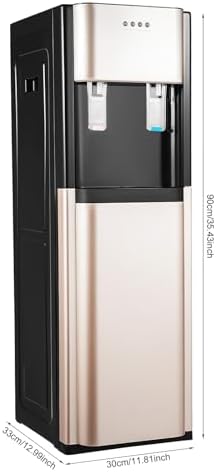 Bottom Loading Water Dispenser - 5.28 Gallon Hot & Cold Water Cooler, 20L Office & Home Drinking Machine, Ideal for Gyms & Offices (Dark Gray)