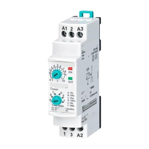 Relé de retardo ERV-08M de 24 V y 150-260V AC para control temporal de automatismos industriales