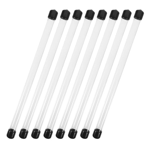 BESPORTBLE 8 Pièces Tube de Rangement Rond Transparent Acrylique 230x12 Mm