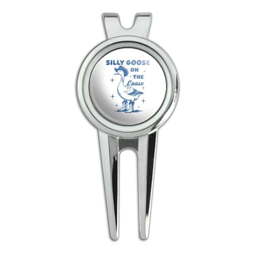 GRAPHICS & MORE Silly Goose on the Loose Golf Divot Repair Tool and Ball Marker