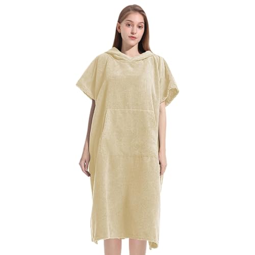 Genérico Poncho de Surf - Bata De Fibra Ultrafina, Secado Rápido,Poncho Surfing con Capucha,para Viajes Gimnasio Piscina Aguas Termales Y De Uso Diario Mujeres Y Hombres