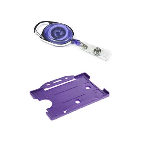 ID Card It ID Card Pass Badge Holder and Premier Yo Yo Retractable Reel (Purple) Cover
