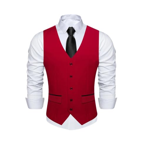 Khaki Solid Rayon Polyester Men Suit Vest Wedding Party Formal Black Blue Red Vest Waistcoat
