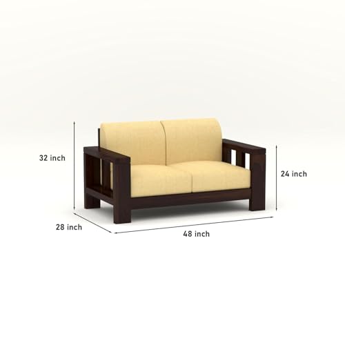 Image of NATRAJ ART & CRAFT Sheesham Wood 7 Seater Sofa Set for Living Room Wooden 3+2+2 Sofa Set for Living Room Furniture (Walnut Finish)
