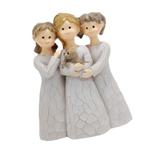 EUIOOVM Stylish Resin Angel Sisters Figurine Art Craft Gift for Best Friends Girlfriends and Women in Living Room Office Bedroom Decorative Sculpture Vivid Realistic Collectible